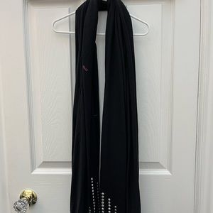 Black scarf with silver embellishment